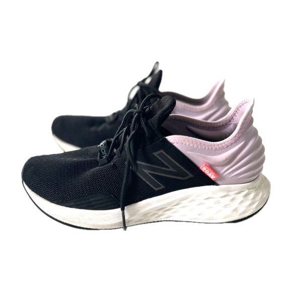 New Balance Shoes - New Balance Black Lavender Purple Fresh Foam Roav Athletic Running Sneaker Shoes